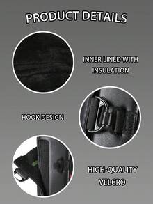 Winter Warm Knee Pads, Leg Protection Covers For Warmth Retention, Available In 3 Styles: Short, Medium, And Long. They Are Suitable For Knee Protection When Riding Motorcycles, Skateboards, Bicycles, Or Skiing. Suitable For Both Men And Women. Knee Pads For Riding. - Black - View 9