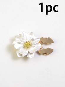 1pc Floral Pattern Button Set, Pearl Luster Flower Shirt Buttons, Cufflink Alternative For Women And Men's Formal Shirts