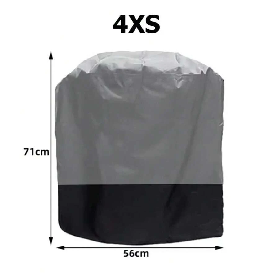 Funda para barbacoa de tela Oxford, funda impermeable para horno, funda protectora de jardín, resistente a los rayos UV, funda para parrilla de carbón de alta resistencia - gris 56x71cm - Ver 1