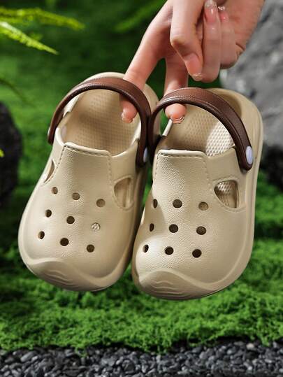 儿童透气EVA凉鞋，舒适室内拖鞋（男童），柔软户外花园鞋（女童），幼儿及大童