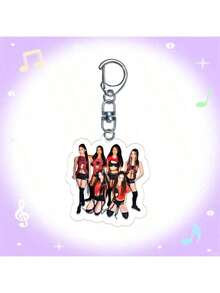 KATSEYE 钥匙扣，Sophia、Lara、Chanelle、Daniela、Yoonchae、Manon，新专辑及歌曲，Kpop粉丝周边，亚克力2D钥匙扣，演唱会应援灯周边，圣诞礼物，小礼物，收藏品 - 彩色 - 查看 15