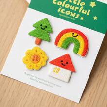 Cute Cartoon Colorful Icon Embroidered Cloth Patch, Ironing Sticker, Sewing Patch, For Clothes, Pants, Bags, Scarves, Hats, Jackets, T-Shirts, Decorative Sticker, DIY Phone Cases, Notebooks, Bags, Self-Adhesive - Multicolor - View 3
