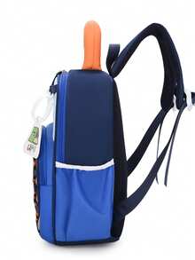 New Lightweight Backpack With Cartoon Design, Chest Strap, For Kids Boys And Girls - Ocean Blue - View 5