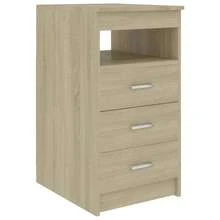 vidaXL Schubladenschrank Sonoma Eiche 40x50x76 cm Holzwerkstoff - Braun - Übersicht 2