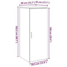 vidaXL Armadio da Parete chêne fumé 40x45x103,5 cm in legno metalmeccanico - Castano - Visualizzare 11