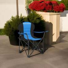 CYPNSONGMICS - Silla plegable para camping soporta 550 libras con cómodo asiento de esponja estructura resistente soporte para vasos silla de picnic al aire última intervensión azul y negro UGCB06BUFashion - 225229165 - Ver 6