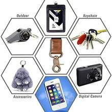 Correa de Mueca Cordn para el Cuello HAKUKU para Llavero para Hombres y Mujeres Con Cierre Metlico Uso llavero, Cadenas de Gafetes, Fundas para Tarjetas, Insignias de Trabajo - negro1 - Ver 9