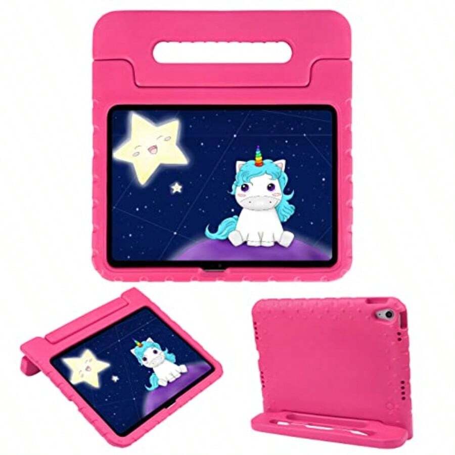 MX  HDE Case For IPad 10th Gen 11th Gen 10.9 Inch Shockproof Cover With Pencil Holder Anti Slip Handle Multi Angle Viewing Hot Pink - 熱粉紅色 - 查看 1
