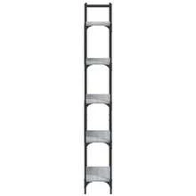 Libreria vidaXL a 5 livelli, colore grigio, dimensioni 60,5x24x166,5 cm. - Grigio - Visualizzare 6
