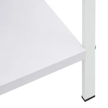 vidaXL Biblioteca 4 ebenex blanca 60x27,6x124,5 cm madera ingeniería - Blanco - Ver 6