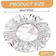 50片装铝箔隔热套 - 铝箔保温膜，食物保温套，耐热防漏，食品级，可重复使用，保持食物新鲜并保护表面，适用于午餐盒、露营、户外活动、野餐、包装工具、办公室、家庭、厨房、烹饪、烘焙、野营厨房，实用礼品 - 彩色 - 查看 6