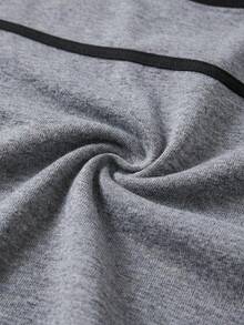 Men's Regular Fit Contrast Trim Short Sleeve T-Shirt, Spring/Autumn - Grey - View 5