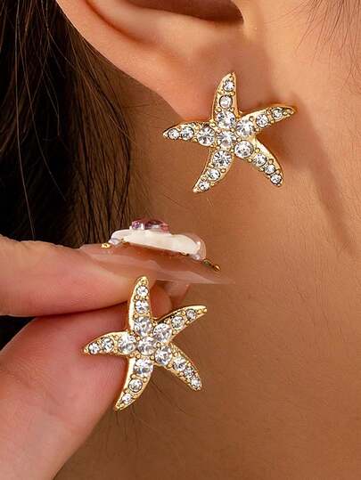 1 Đôi bông tai hình sao biển tối giản, thanh lịch và tinh tế
