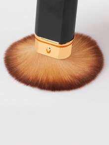 1支方形可伸缩化妆刷，适用于粉底液、膏状和修容粉等化妆品，歌舞伎式面部化妆刷，铝制手柄 - 彩色 - 查看 4