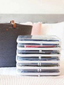 PVC旅行收纳包，可装洗漱用品和化妆品，拉链袋，可装衣物、鞋子、洗漱用品和化妆品，PVC家用拉链玩具 - 彩色 - 查看 2