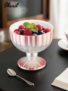 shoxil 1pc Dessert Bowl, Snacks Cup, Fruit Tray, Serving Plate, Mermaid Shaped Dish Bowl, Ice Cream Cup For Trifle Parfait Sundae And Nuts, Home/Kitchen/Office - Dessert Cup - View 3