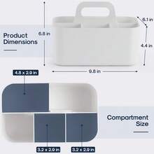 Portable Handheld Storage Box, Makeup Organizer Box, Can Store Eyeshadow, Makeup Brushes, Etc., Can Be Placed On Bathroom Countertop, Multi-Functional Storage Rack, Essential For Back To School. Stackable Storage Boxes, Suitable For Bathroom, Office, Crafts Or Study Supplies Storage - Multicolor - View 10