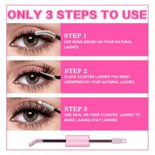 Waloshow 10米睫毛胶水和定型液 | 单根睫毛胶水和定型液,超强粘性睫毛嫁接及睫毛镊子套装,睫毛簇套装,睫毛,假睫毛,仿真睫毛 - 粉色 - 查看 12