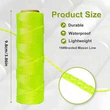 100m/Rollo Cuerda trenzada de 4 colores, cuerda resistente para cometas de exterior, cuerda versátil para jardinería, adecuada para herramientas de jardinería o mampostería, manualidades y aplicaciones de jardinería - Verde fluorescente - Ver 6
