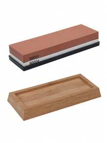 1/3/8 piezas Juego de afilador de cuchillos, afilador de doble cara, piedra de afilar de 400/1000/3000/8000 granos, adecuado para cuchillas, con guía de ángulo, base antideslizante y raspador de cuero, regalo del Día de la Madre - Multicolor - Ver 13