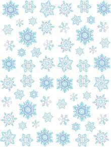 Beistle Snowflake Stickers U2013 60 Pack, Winter Snow Craft Stickers With Blue &Amp; White Designs, Holiday Scrapbook Seals For Christmas Cards, Gift Bags, Envelopes &Amp; Crafts, 4 Sheets With 15 Per Sheet - 白色 - 查看 1