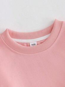 Disney Pink Minnie Mouse Pattern Hoodie - Round Neck, Casual Summer Top, Suitable For Both Boys And Girls. Perfect For Holiday Parties, Gatherings, Outdoor Activities, And Everyday Casual Wear. - Hồng - Xem 3