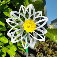 复活节钟形风车 | 自调节涡轮机 | 水仙花螺旋桨花园装饰品 - 彩色 - 查看 4