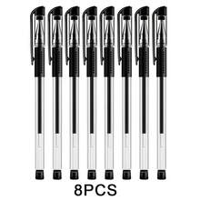6-15pcs/Set European Standard Neutral Carbon Office Signature Pens, 0.5mm Bullet Tip, Red, Blue, Black, Student Stationery, Back To School Season - Multicolor - View 16