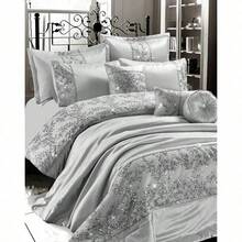 Luxury Embroidery Gigi Design Duvet Cover Set. - Mink - View 5