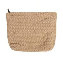 Handmade Woven Cosmetic Bag - Artistic Crochet Zipper Makeup Pouch, Minimalist Women Clutch ,Travel Essential Bag - Multicolor - View 10