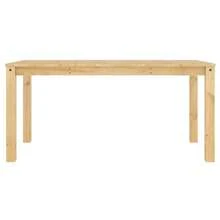 vidaXL Table à manger Panama 160x80x75 cm Bois massif - Tabac - Voir 4
