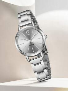 1 件女士银色表带石英表，简约罗马数字表盘，适合日常佩戴、装饰或作为节日礼物 - 銀色 - 查看 6