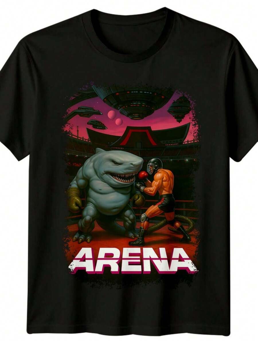 Arena (1989) Movie Poster Inspired T-Shirt Retro 80s Tee - Negro - Ver 1