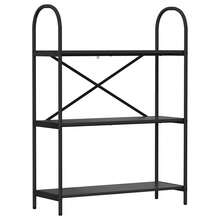 vidaXL Étagère Chêne noir 80 x 30 x 109 cm Bois d'ingénierie - Noir - Voir 2