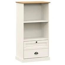 vidaXL Biblioteca VIGO blanca 60x35x114,5 cm madera maciza de pin - Blanco - Ver 2