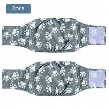 2pcs Reusable Washable Male Dog Diapers, 3pcs Breathable Belly Bands (For Male Dogs In Summer), Male Dog Diapers - Multicolor - View 41