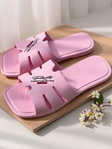 EVA材质夏季拖鞋，轻便速干，适合居家、旅行、薄底浴室穿着 - 粉色 - 查看 7