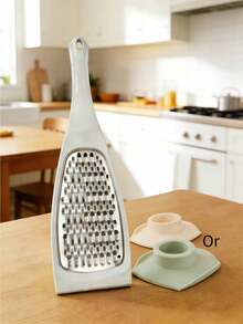 1pc Stainless Steel Multi-Function Vegetable Slicer, With Hand Guard, Can Slice, Shred Cucumber, Double-Sided Coarse & Fine Shredder, Injury-Free - Multicolor - View 17