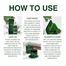 Bộ 3 món gồm xà phòng lá bách, dầu gội cỏ Usman, tinh dầu dưỡng tóc, mặt nạ thảo dược tự nhiên, xà phòng thủ công, làm sạch sâu, nuôi dưỡng tóc, kiểm soát dầu và làm mới làn da, thích hợp làm quà tặng ngày Valentine và Giáng sinh. - Nhiều màu - Xem 9