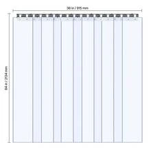 Cortina de tira de PVC transparente, 84 en altura x 36 en ancho x 0,08 en grosor, 6 PCS Caminar en tiras de cortina de refrigerador de congelador, tiras de puerta de plástico aislante térmico para almacén, congelador, puertas de garaje - 84 en altura x 36 en ancho x 0,08 en grosor - Ver 10