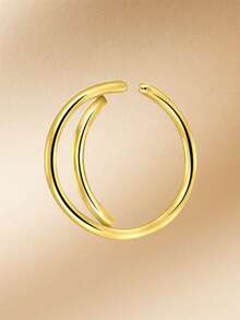 CIZME 1 pieza Anillo de nariz con forma de L chapado en oro de 18K, 20G, joyería de piercing de nariz con pendiente de circonita cúbica para fiesta de Ramadán - Dorado - Ver 13