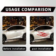 calcomanas de vinilo para coche, marcas de garra, calcomanas de marcas de garra, calcomanas de coche, rayas de vinilo para coches, deportivos, SUV, camioneta, ventana, motocicletas, etc. rojo - Rojo - Ver 7