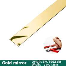 5m Stainless Steel Mirror Polished Self-Adhesive Titanium Gold Strip - Gold - View 9