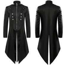 COS Retro-Ancient Costume For Men, Retro Punk Mid-Length Coat For Men, Fancy Dress Outfit, Performance Costume