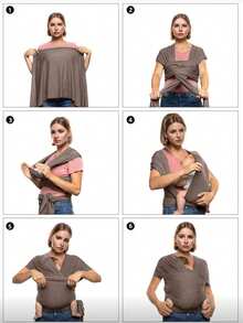 LELE LON 高品质婴儿背带，适合新生儿至幼儿 - 婴儿背带 - 采用加厚面料制成 - 手提式婴儿背带 - 配有旅行收纳袋 - 适合新生儿至幼儿，体重 7-35 磅 - 粉色 - 查看 8