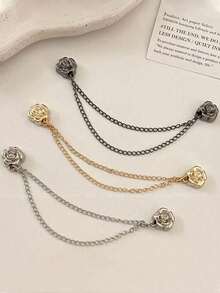 Camellia Flower Pattern T-Shirt With Adjustable Hem, Cuff, And Waist Cincher, Denim Hem Clips, Multi-Function Buttonless Clips For Pants, Sleeves, Skirts And Dresses