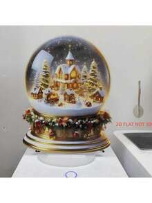 Christmas Santa Claus & Winter Village Acrylic Snow Globe - Multifunctional Holiday Decor For Home, Car And Backpack | High-Quality Transparent Ornament