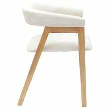 vidaXL Sedie da sala da pranzo 2 pz Naturali 54 x 57 x 73 cm - Bianco - Visualizzare 6