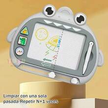 1 Pieza Pizarra MagnéTica De Dibujo Para NiñOs Con Sellos, Pizarra De Escritura Para Garabatear Para NiñOs, Juguete Educativo, Regalo Ideal Para CumpleañOs, Navidad Y Halloween Para NiñOs Y NiñAs, Juguetes De Arte Y Dibujo Para NiñOs, Juguetes Educativos Deportivos, Tableros De Pintura Y Garabatos Para NiñOs, Juguetes Educativos Y De Aprendizaje Para NiñOs Y NiñAs, Sellos MagnéTicos, Suministros Para Tableros De Escritura, Dibujo Para NiñOs, Regalos De CumpleañOs, Halloween, Navidad, Tablero De Dibujo, Tablero MagnéTico, Tableta De Escritura Reutilizable, Tablero De Pintura Y Escritura Para El Aprendizaje Temprano Para NiñOs Y NiñAs De 1 A 6 AñOs, Amigable Para Viajar, Regalo De CumpleañOs (Azul, Rosa, Gris) - Gris - Ver 6