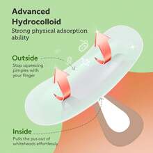 Pimple Patches (6 Sizes 138 Patches), Acne Patches For Large Zit Breakouts, Hydrocolloid Bandages For Face, Chin, Nose, Forehead, Body, Back, Neck & Chest, Oval Hydrocolloid Acne Patches - 6 kích cỡ (138 miếng vá) - Xem 4